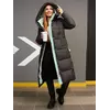 Женская зимняя куртка Черная длинная женская зимняя куртка