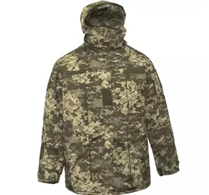Бушлат пиксель зимний ЗСУ на флисе теплая военная зимняя куртка армейский бушлат военный цвет пиксель